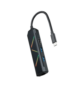Hub nanocable 5 en 1  usb tipo c -  usb -  hdmi - rj45