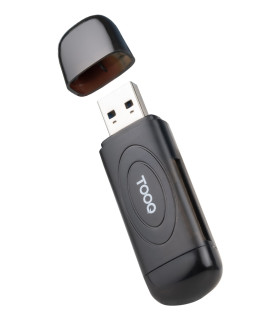 Lector tarjetas tooq usb - a 3.0 - sd - tf - negro