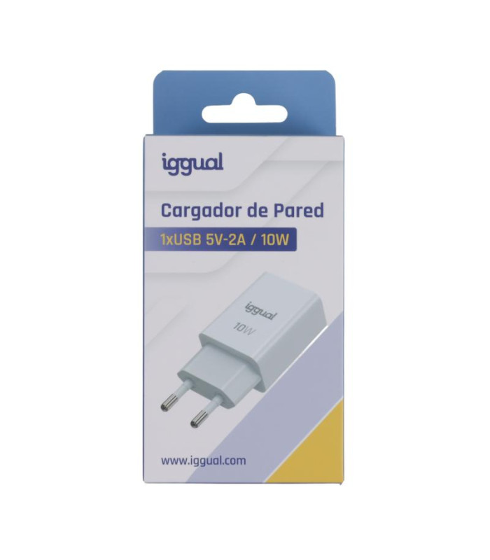 iggual Cargador de pared 1xUSB 5V/2A (10W)