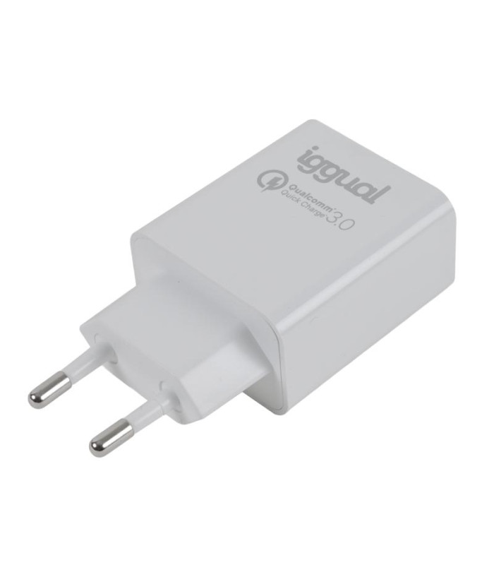 iggual Cargador 1xUSB carga rápida QC3.0 18W