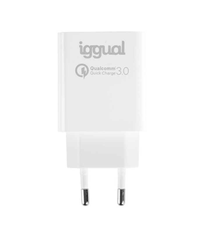 iggual Cargador 1xUSB carga rápida QC3.0 18W