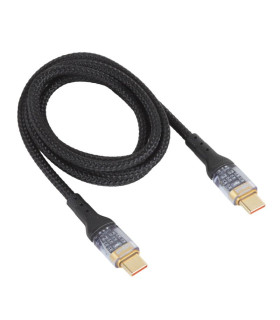 iggual Cable USB-C a tipo C 3A 100 cm trenzado LED