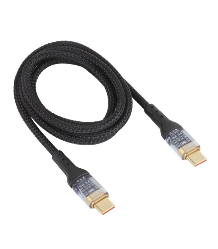 iggual Cable USB-C a tipo C 3A 100 cm trenzado LED
