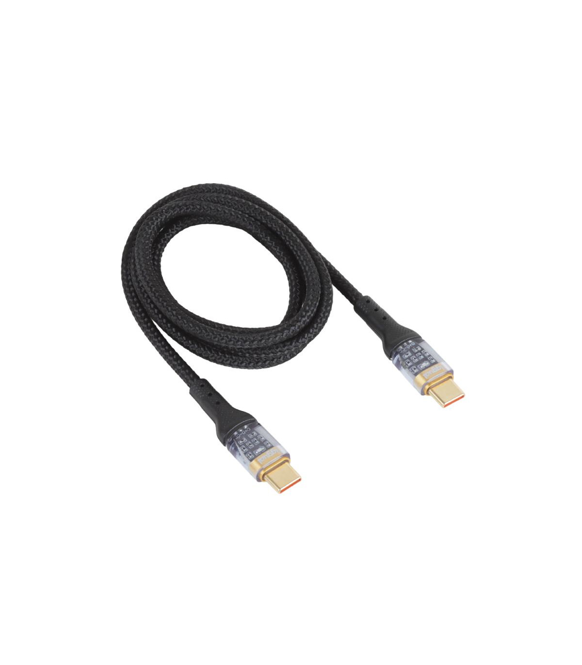 iggual Cable USB-C a tipo C 3A 100 cm trenzado LED