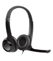 Logitech Auricular+Mic H390 USB Negro
