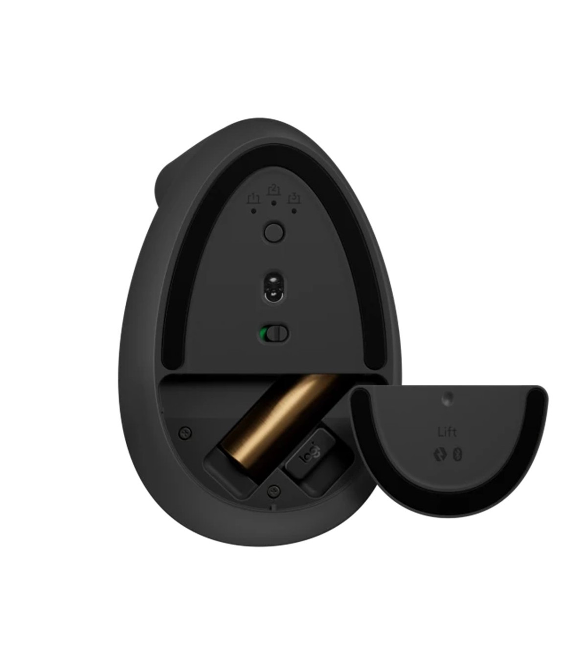 Ratón inalámbrico vertical logitech lift para zurdos 4000 dpi negro - gris