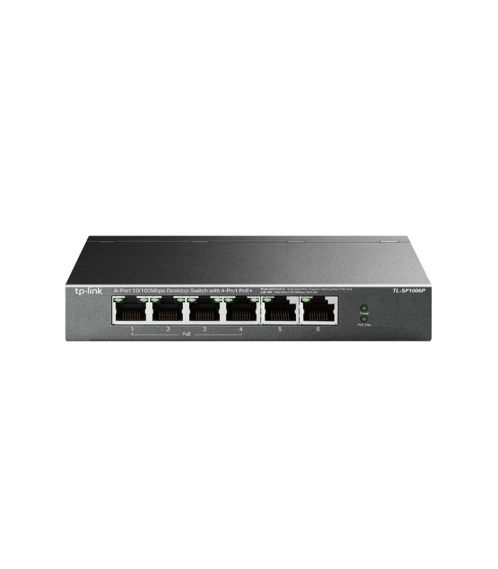 Switch 6 puertos tp - link tl - sf1006p 10 - 100 4 puertos poe+