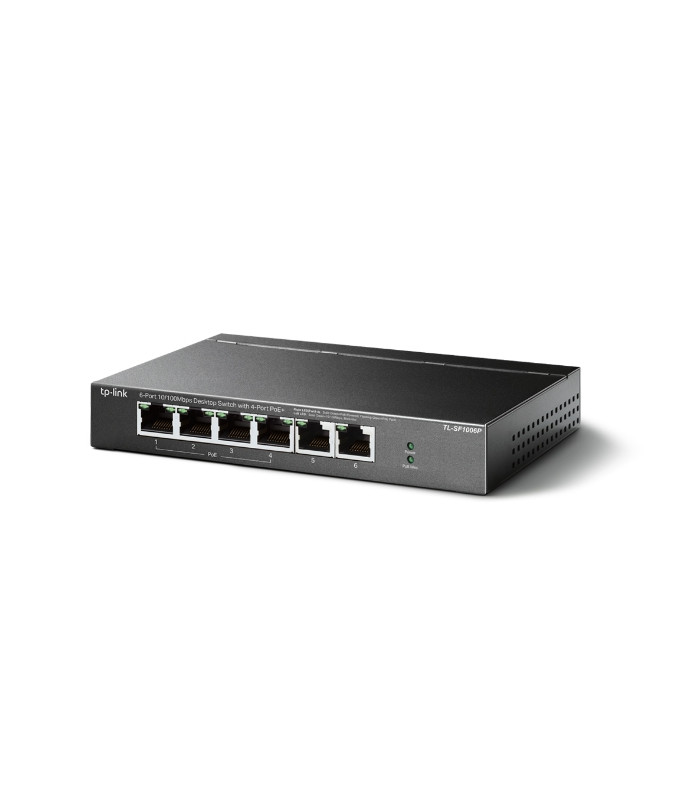 Switch 6 puertos tp - link tl - sf1006p 10 - 100 4 puertos poe+