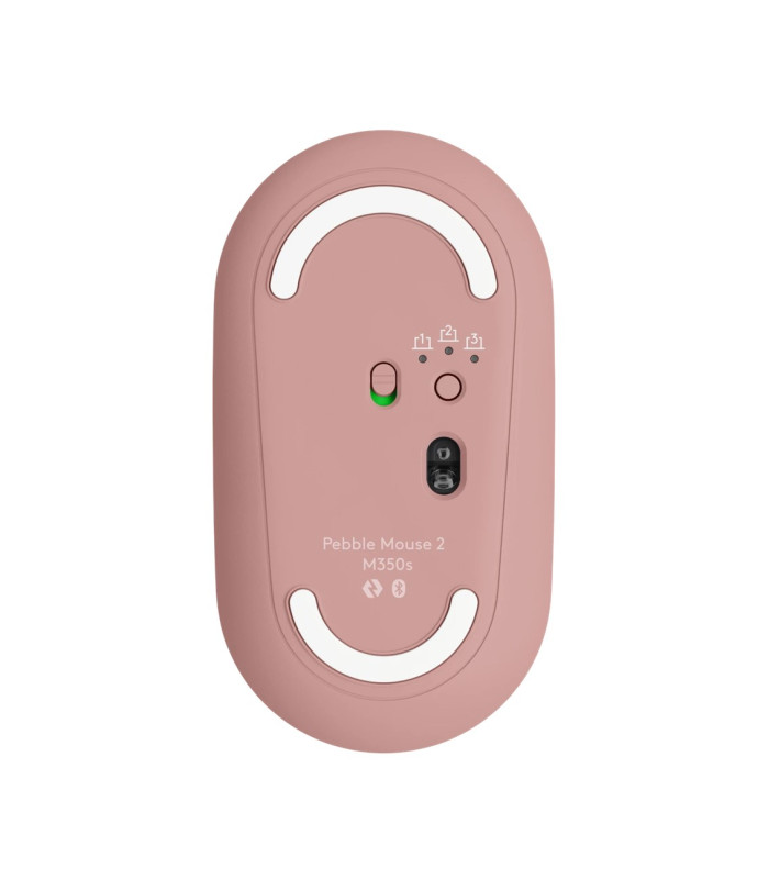 Raton inalambrico pebble mouse 2 m350s rosa bluetooth