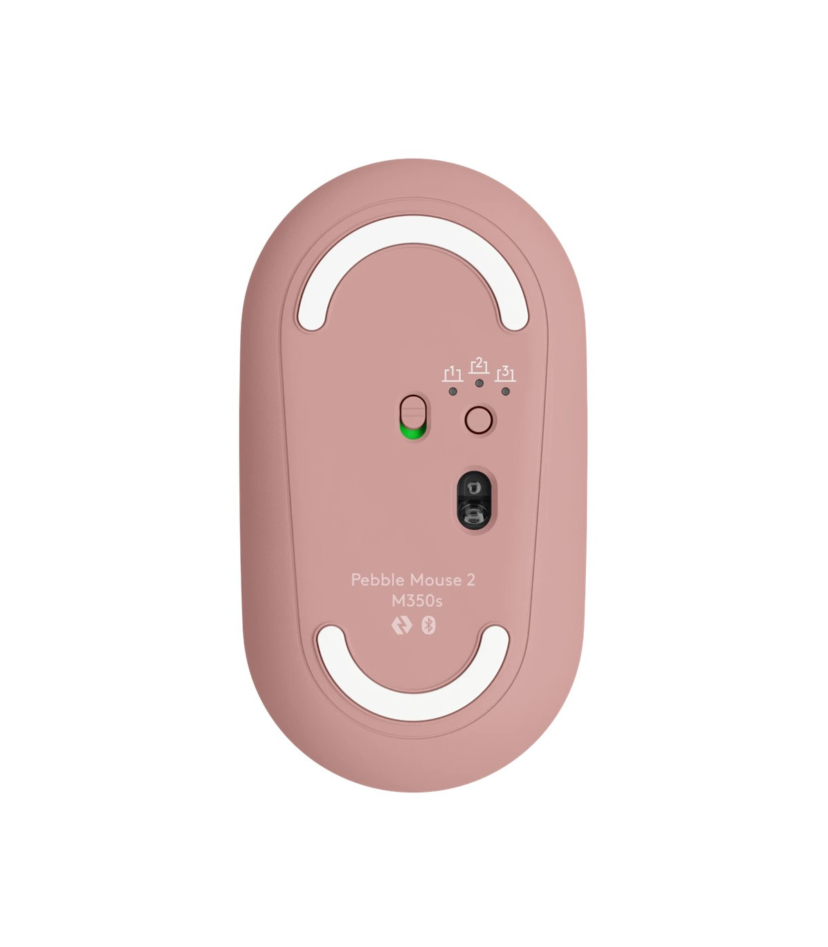 Raton inalambrico pebble mouse 2 m350s rosa bluetooth