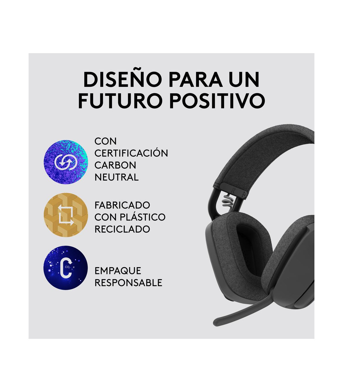 Auriculares logitech zone vibe 100 inalambrico negro