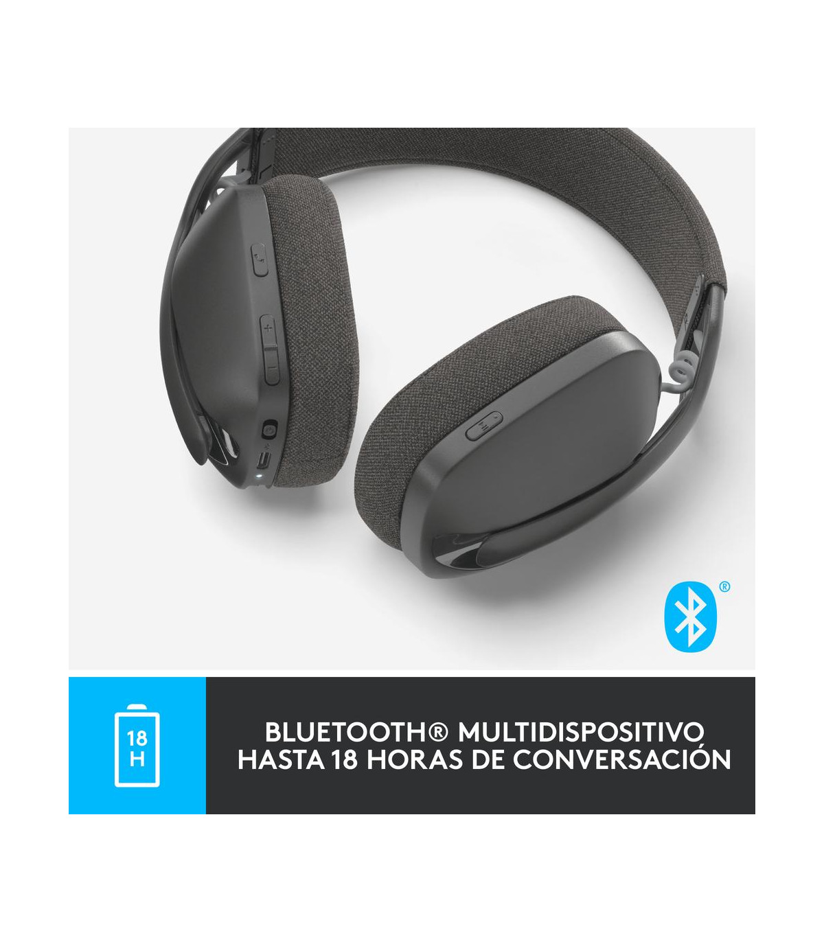Auriculares logitech zone vibe 100 inalambrico negro