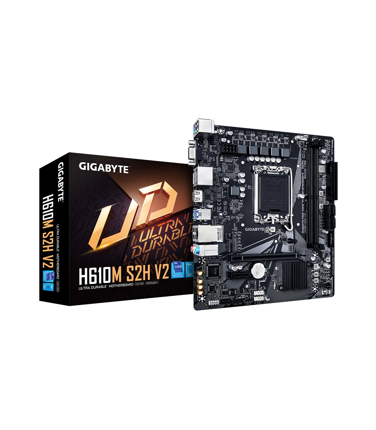 Placa base gigabyte h610m s2h v2 lga 1700 ddr5 microatx