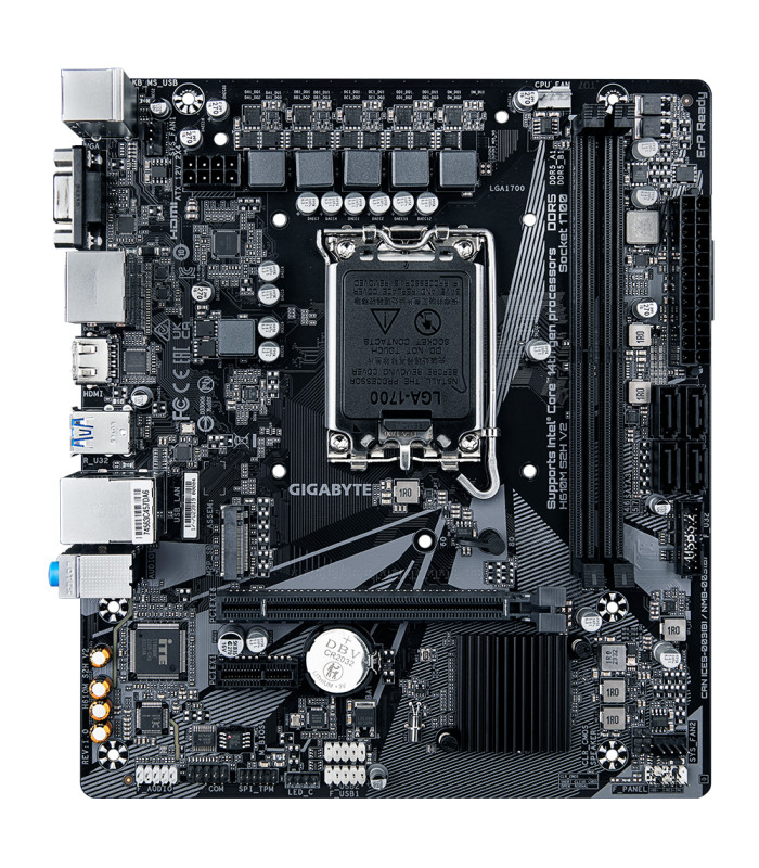 Placa base gigabyte h610m s2h v2 lga 1700 ddr5 microatx