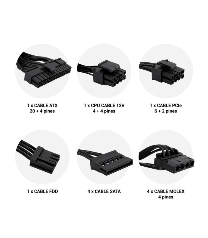 Fuente de alimentacion coolbox force br - 500w atx 500w
