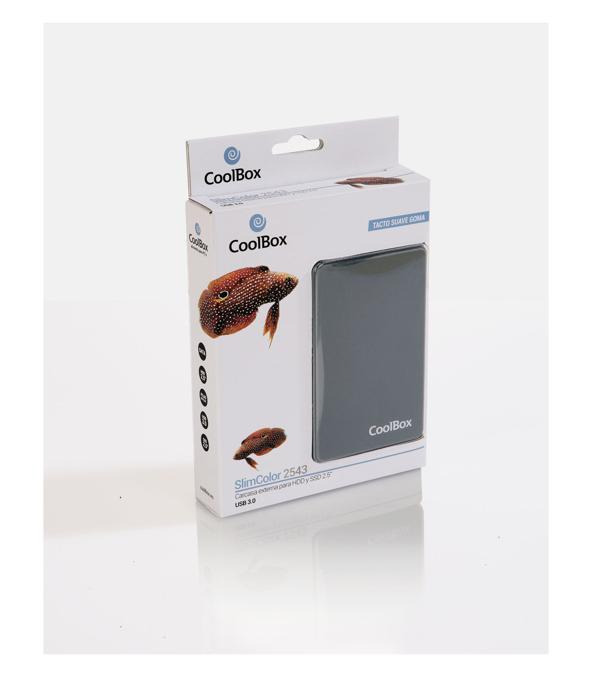 Carcasa disco duro - hdd - ssd coolbox coo - scg2543 - 8 2.5 pulgadas sata usb 3.0 gris