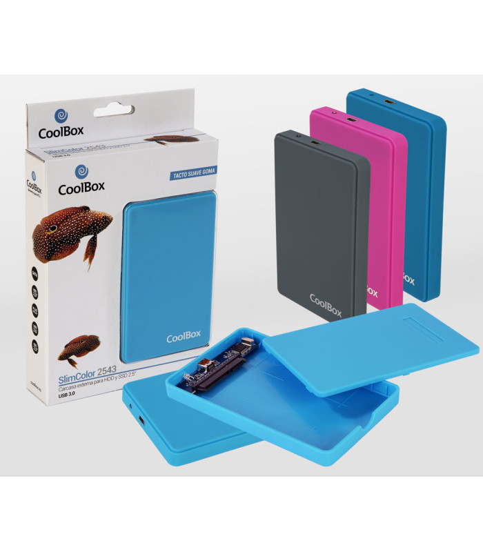 Carcasa disco duro - hdd - ssd coolbox coo - scg2543 - 8 2.5 pulgadas sata usb 3.0 gris