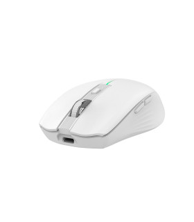 Mouse raton coolbox gaming w01 blanco 1600 dpi inalambrico recargable