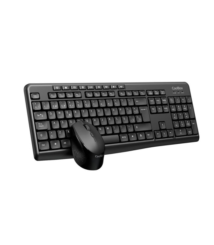 Kit teclado + raton coolbox inalambrico multimedia negro coo - ktr - 03w