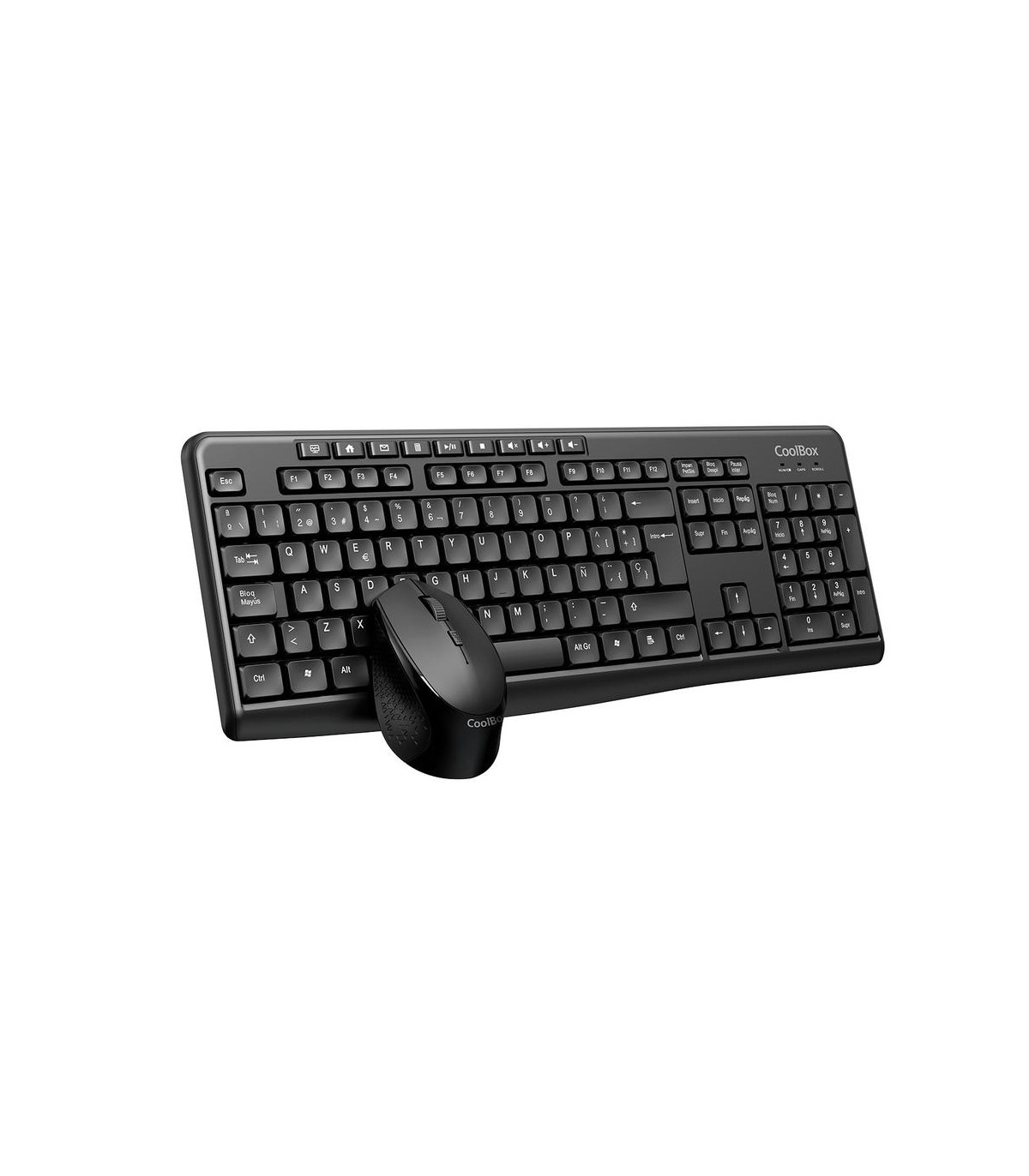 Kit teclado + raton coolbox inalambrico multimedia negro coo - ktr - 03w