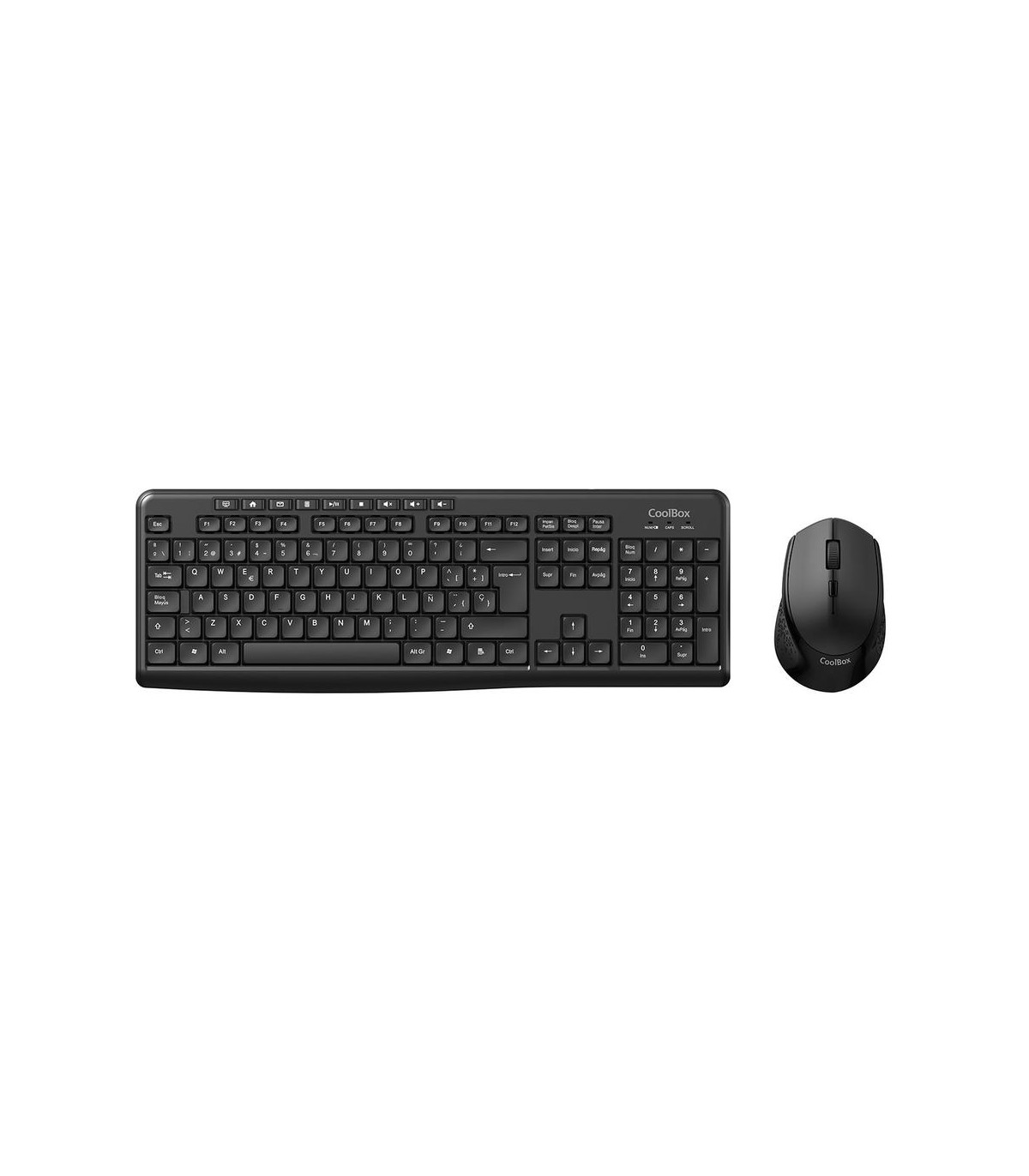 Kit teclado + raton coolbox inalambrico multimedia negro coo - ktr - 03w