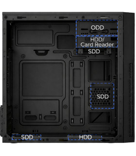 Caja ordenador coolbox m680 matx negra 500w
