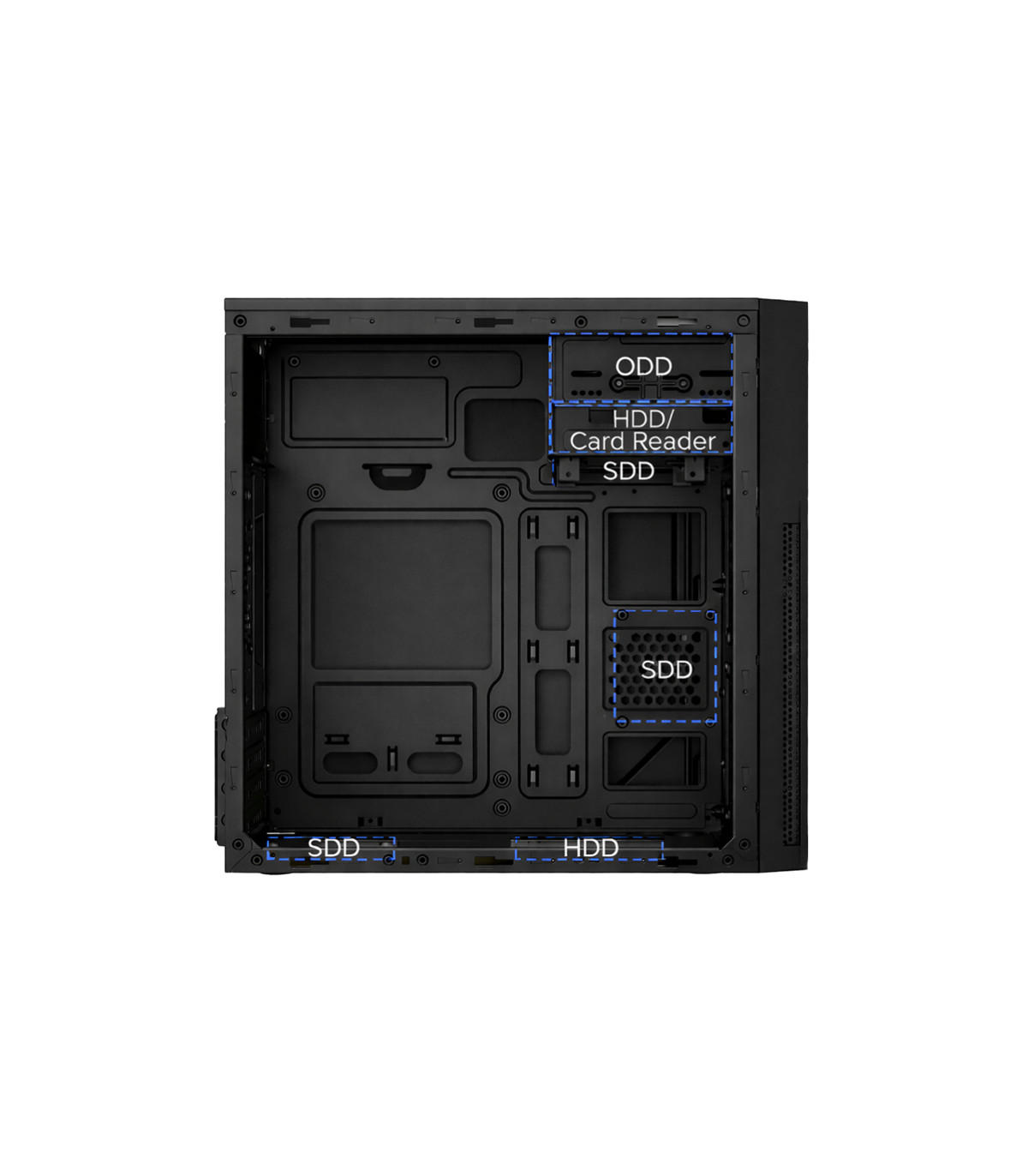 Caja ordenador coolbox m680 matx negra 500w