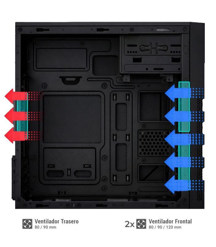 Caja ordenador coolbox m680 matx negra 500w