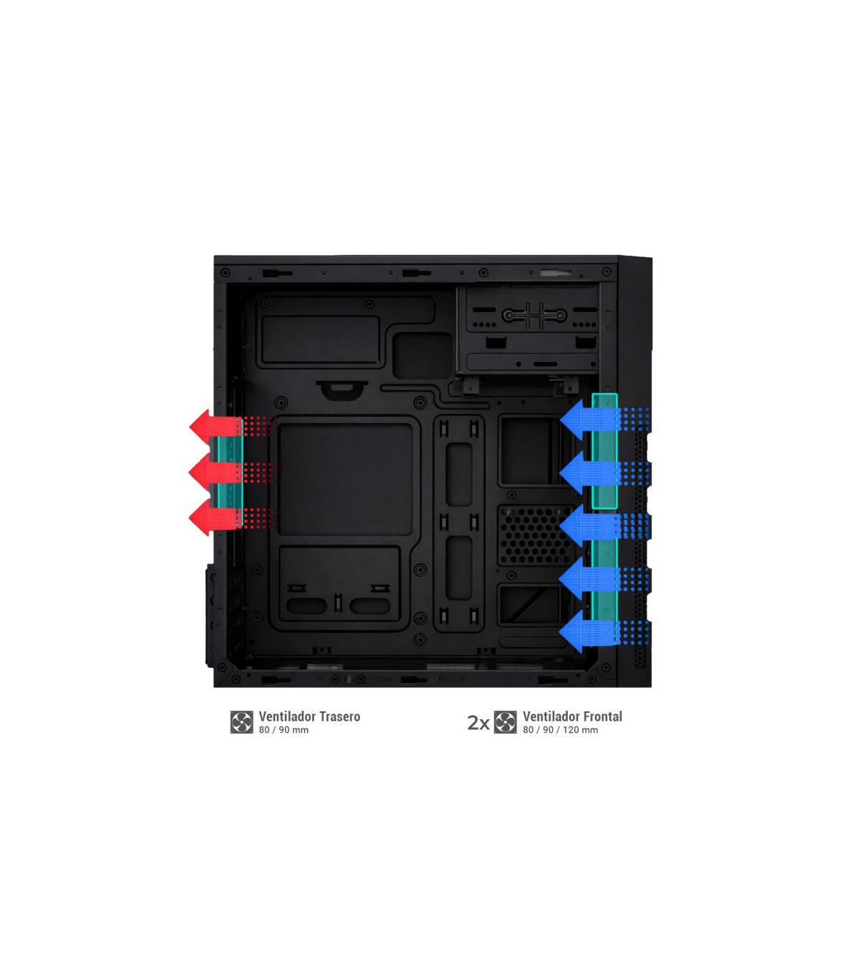 Caja ordenador coolbox m680 matx negra 500w