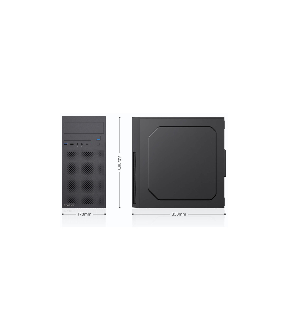 Caja ordenador coolbox m680 matx negra 500w