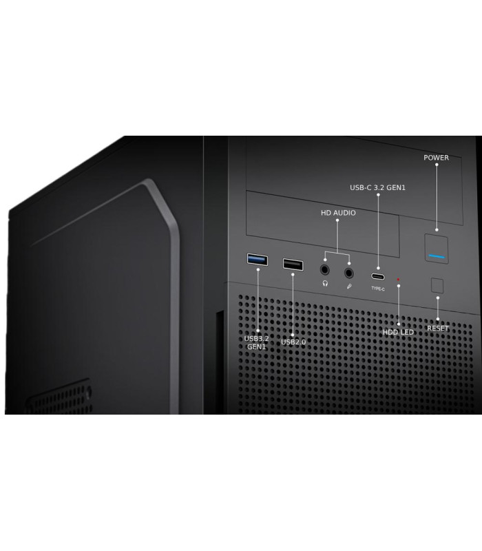 Caja ordenador coolbox m680 matx negra 500w