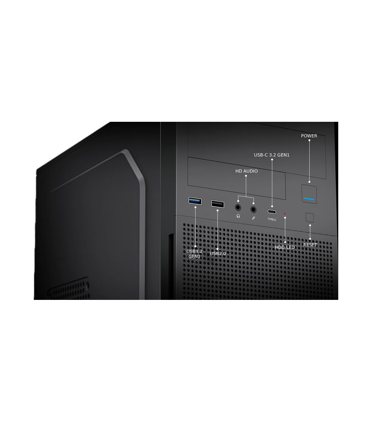 Caja ordenador coolbox m680 matx negra 500w