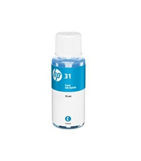 Botella tinta hp 31 cian 70ml 8000 paginas