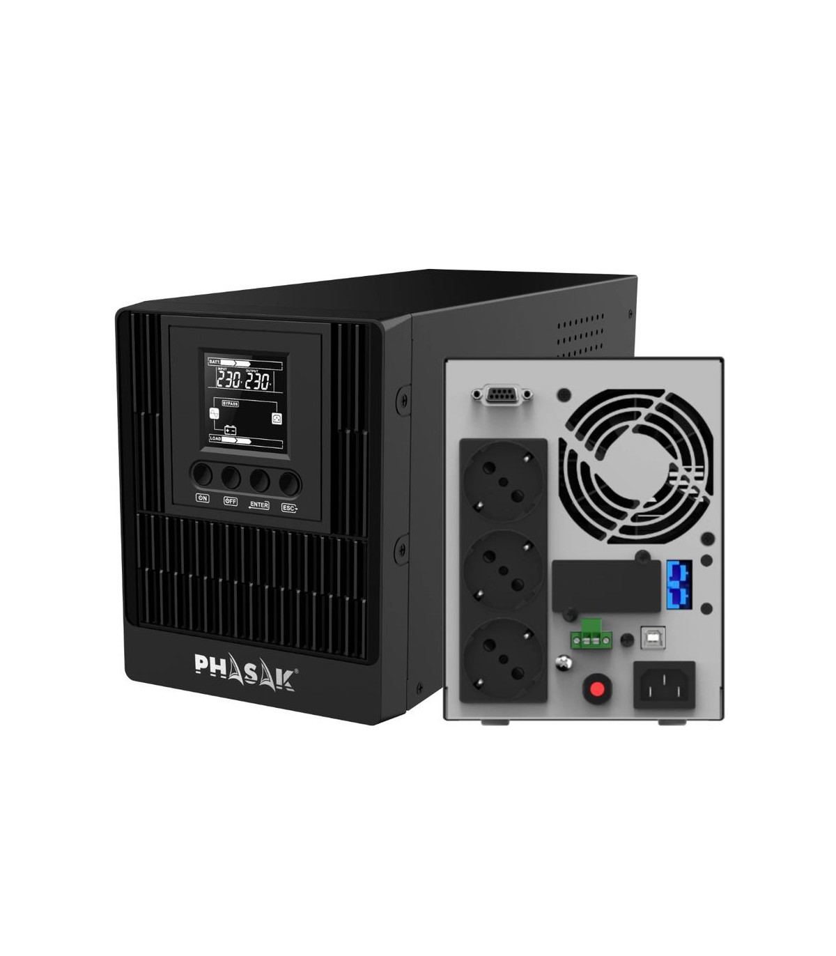 Sai ups phasak 1000va smart pro online 3xschuko ph 9210