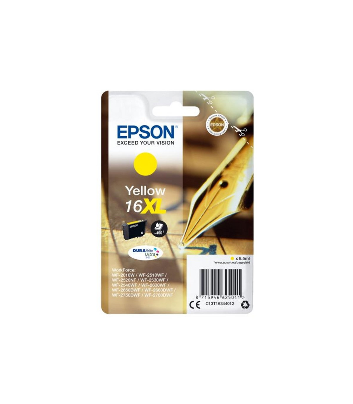 Epson Cartucho T1634XL Amarillo