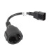 Cable lanberg adaptador iec 320 c14 -  schuko cee7 hembra 20cm