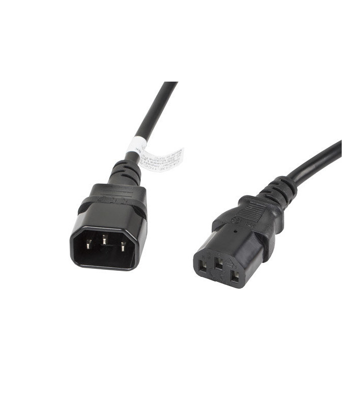 Cable alargador lanberg alimentacion cpu iec320 c13 h - iec320 c14 m vde 3m