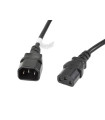 Cable alargador lanberg alimentacion cpu iec320 c13 h - iec320 c14 m vde 3m
