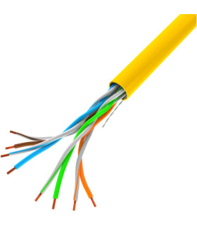 Bobina 100mb - s lanberg utp 305m rj45 solid cca awg24 amarillo