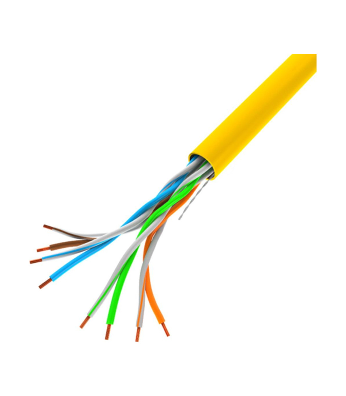 Bobina 100mb - s lanberg utp 305m rj45 solid cca awg24 amarillo