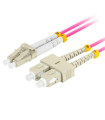 Cable de fibra optica lanberg multi lc - upc - sc - upc duplex lszh om4 50 - 125 3.0 - 1m