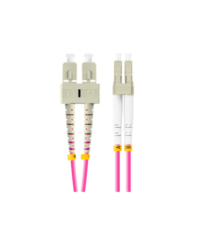 Cable de fibra optica lanberg multi lc -  upc -  sc -  upc duplex lszh om4 50 - 125 3.0 - 1m