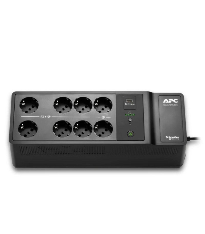 APC Back-UPS  500VA/300W 8 Schuko 1 USB A