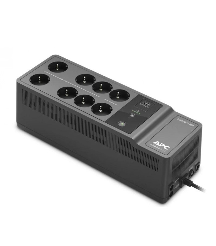 APC Back UPS 650VA/400W 8 tomas Schuko USB A+C