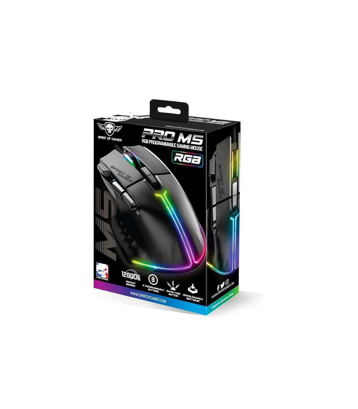 Spirit of Gamer Raton Souris Pro M5 Negro