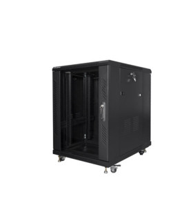 Armario lanberg rack 19 pulgadas 15u 600x800 flat pack black negro