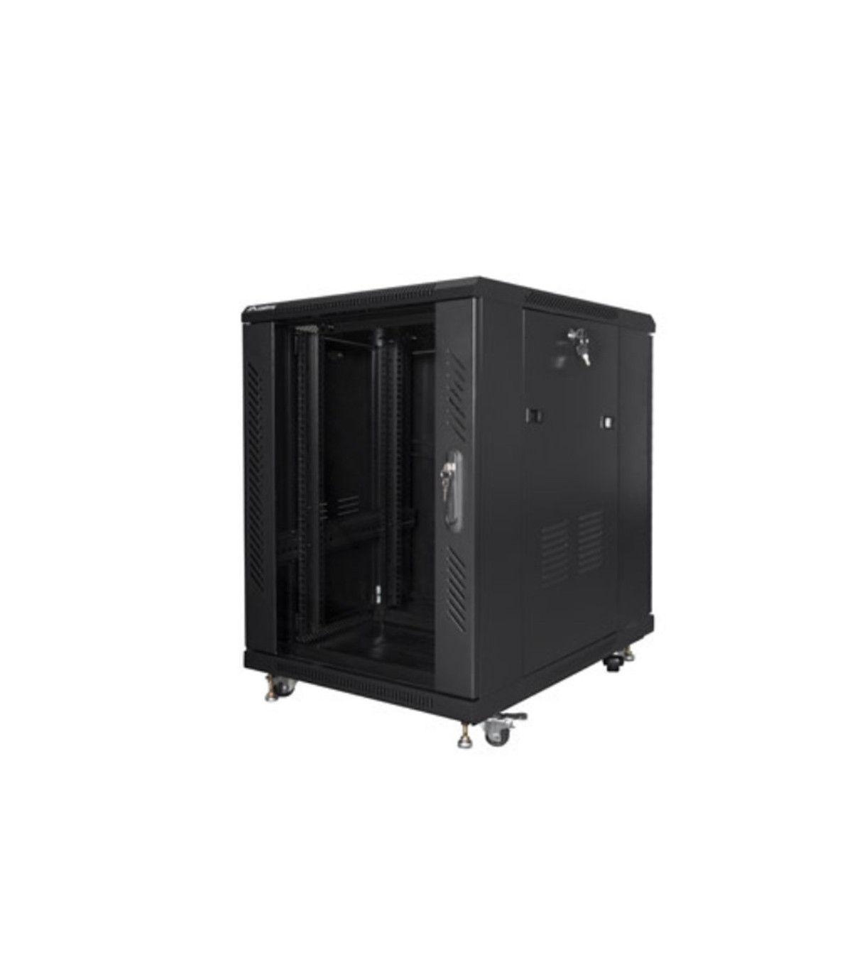 Armario lanberg rack 19 pulgadas 15u 600x800 flat pack black negro