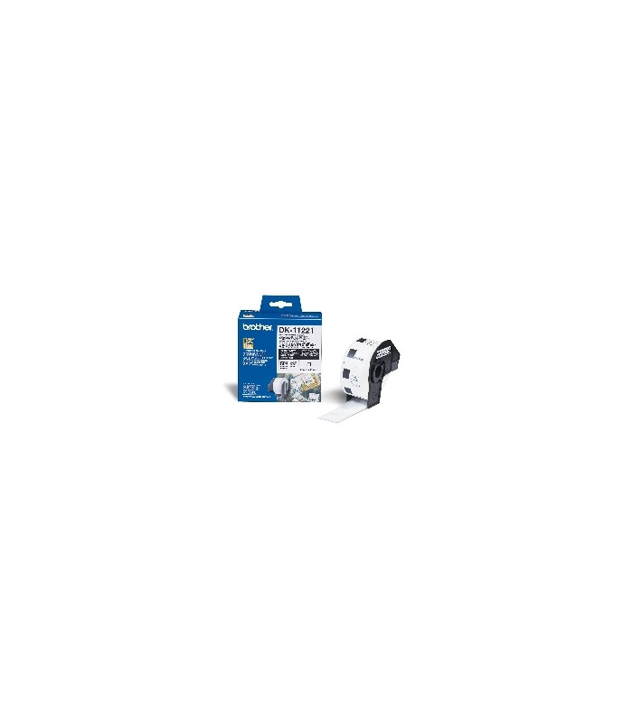 Etiquetas papel precortada brother dk11221 23 x 23 mm cuadrada ql - 500bw ql - 560 ql - 570 ql - 580n ql - 1050