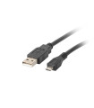 Cable usb lanberg 2.0 macho - micro usb macho 1m negro