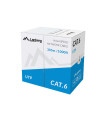 Bobina cat.6 lanberg utp 305m solid cu cpr + fluke passed gris